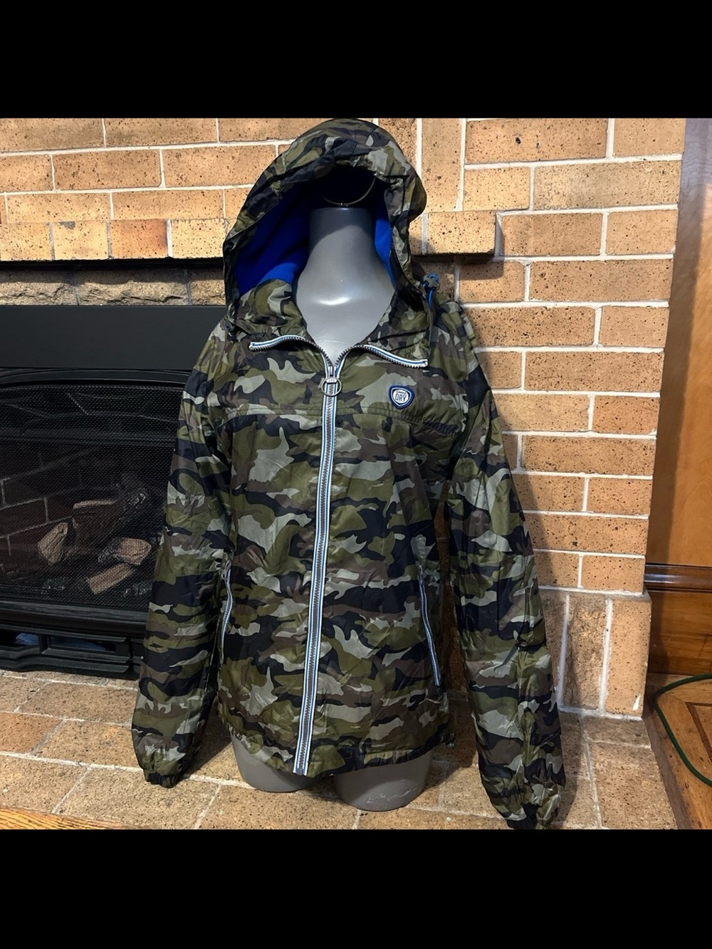 Superdry Sport Hooded Camo Jacket-Size S